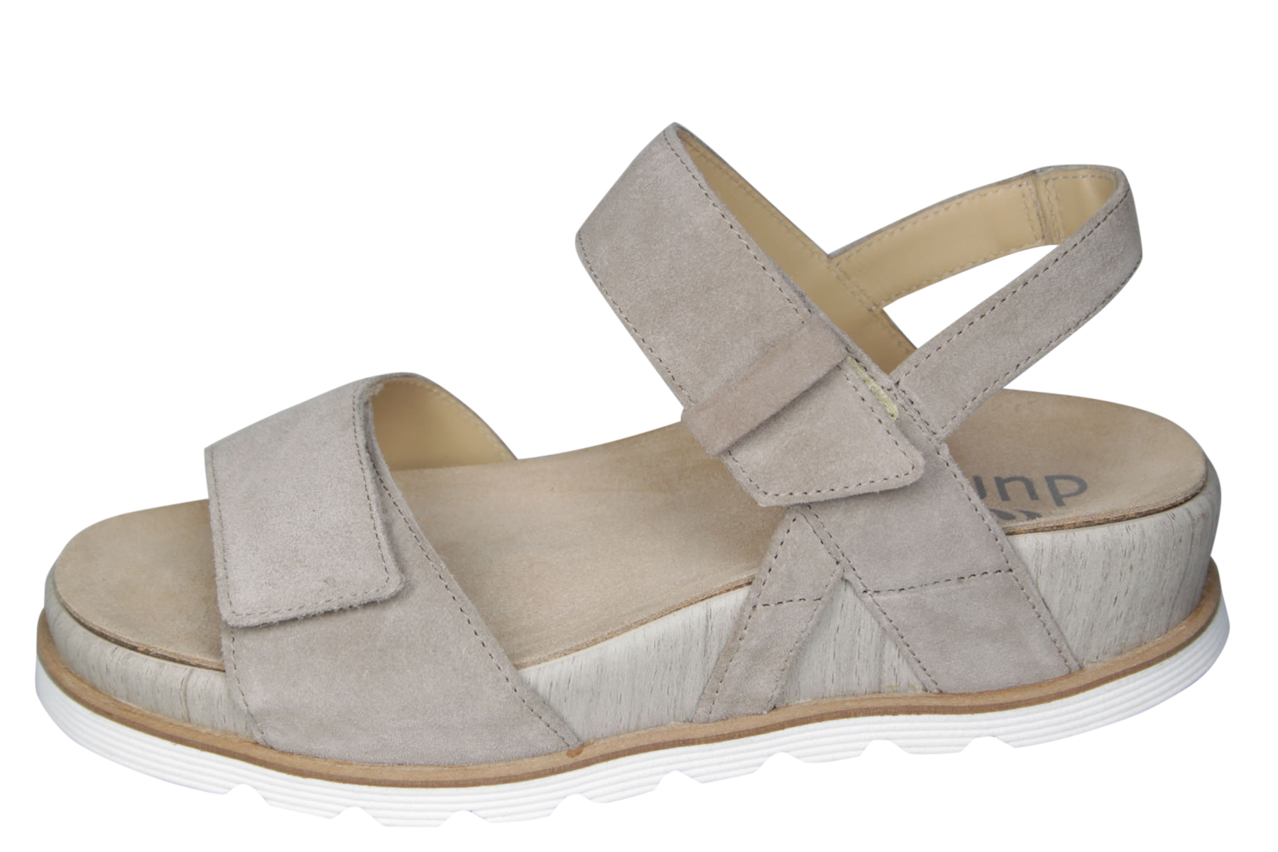 Durea 7417 5488 Wijdte G Taupe Sandaal Wijdeman Dames Schoenen