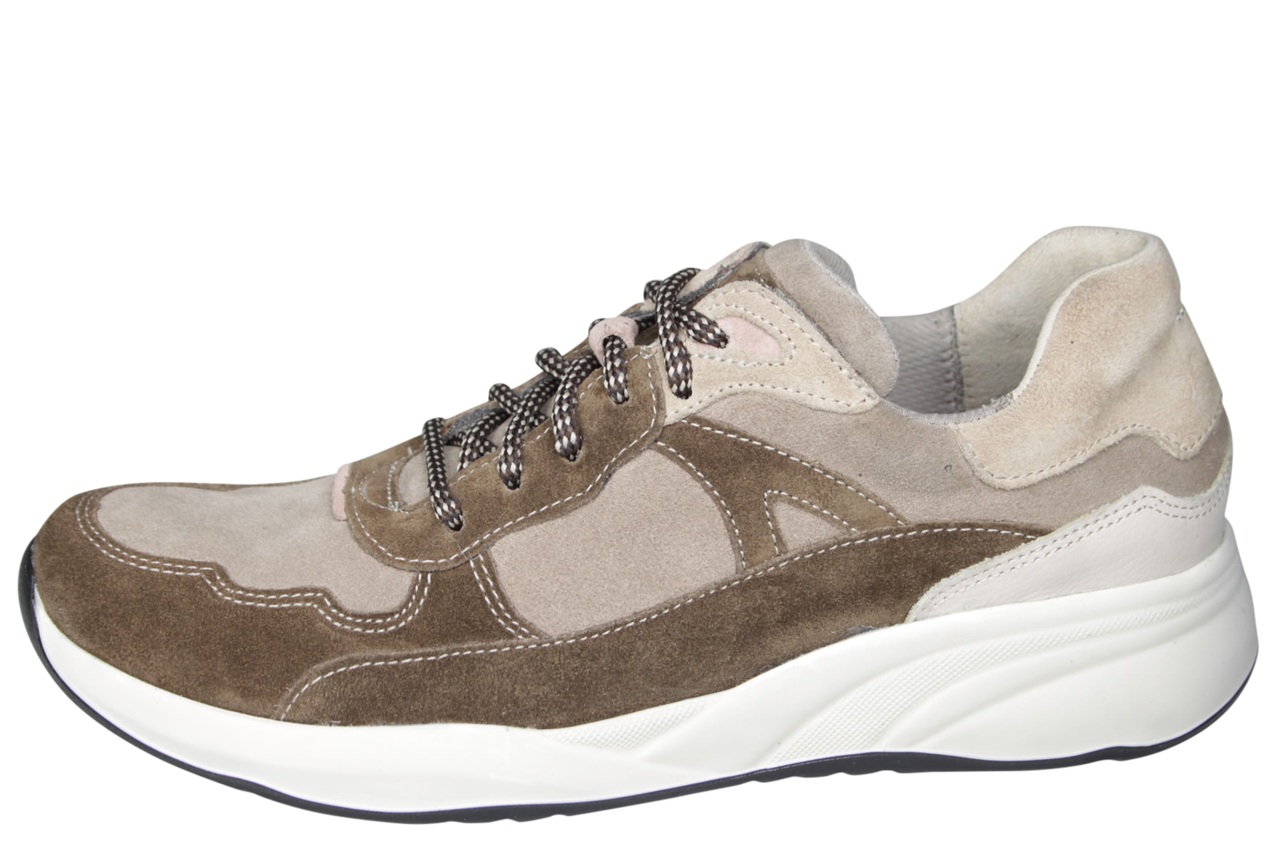 Durea Wijdte H Taupe Sneaker Wijdeman Dames Comfortschoenen